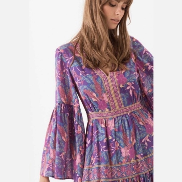 Spell Boho Floral Bianca Gown NWT - Picture 2 of 8